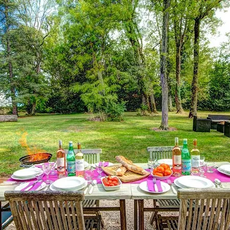 Larroque-sur-l'osse Sleeps 14 Pool Wifi Villa